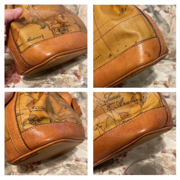 Authentic Alviero Martini World Map Bucket Bag - Picture 4 of 16